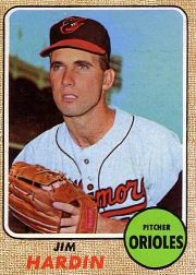 1968 Topps Baseball Cards      222     Jim Hardin RC